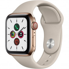 Smartwatch Apple Watch Series 5 GPS Cellular 40mm Gold Stainless Steel Case Stone Sport Band S/M &amp;amp; M/L foto