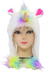 CAP14-2 Caciula cu model unicorn si puf