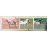 (3) Timbre Serii Romania Fauna Cai