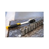 Stanley STMT82670-0, set clichet 3/8&quot; cu 72 dinti + 10 tubulare, blister