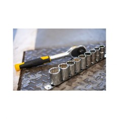 Stanley STMT82670-0, set clichet 3/8&quot; cu 72 dinti + 10 tubulare, blister