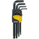 Proxxon 23946 - Set imbusuri 1.5-10 mm 9 bucati cap sferic