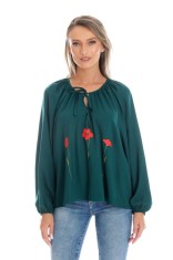 Bluza Dama, Eranthe, Boho, stil IE cu Pictura Realizata Manual V359 - XL