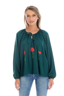 Bluza Dama, Eranthe, Boho, stil IE cu Pictura Realizata Manual V359 - S foto