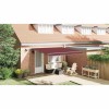 VidaXL Copertina retractabilă manual cu LED-uri, vișiniu, 400x300 cm 3310187