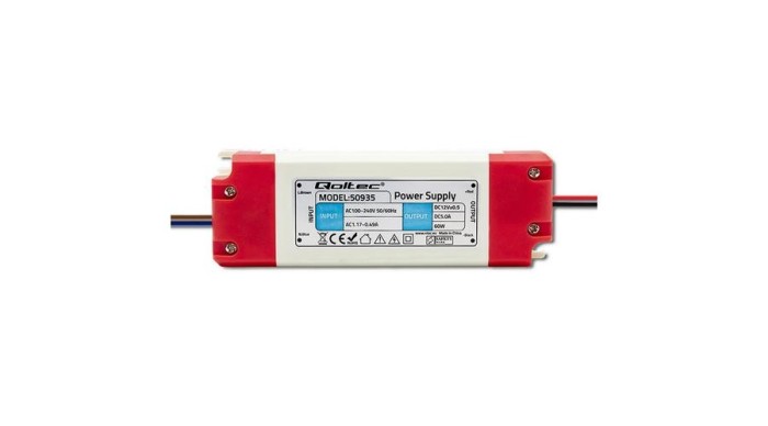 Driver LED Qoltec IP20 60W | 12V | 5A