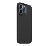 Husa compatibila cu apple iphone 14 pro, matte efect, camera ultra safe, htpmag, negru