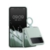 Husa Silicon Verde kwmobile Samsung Galaxy Z Flip 3, Protectie Anti-soc, Anti-zgarieturi, Prindere Sigura