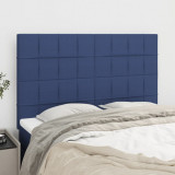 VidaXL Tăblii de pat, 4 buc, albastru, 72x5x78/88 cm, textil
