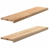 VidaXL Pervaz 2 buc lemn masiv de stejar netratat 110x30x2 cm