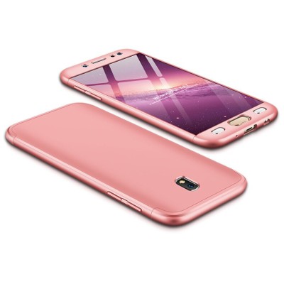 Husa Samsung Galaxy J3 2017, FullBody Rose-Gold, acoperire completa 360 grade cu folie de sticla gratis foto
