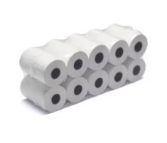 Set 10 role hartie termica 57mm latime X 18m lungime pentru case de marcat si POS