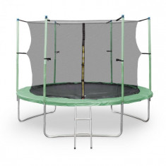 KLARFIT Rocket Start XXL trampoline 305cm siguran?a scara net din aluminiu Capac verde foto