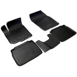 Covorase Auto Cauciuc Tip Tavita Suzuki SX4 II 2013-2018 + Protectie Tunel Spate ALM Negru