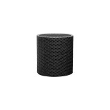 Ghiveci Keter Cylinder S, 7L, Gri Antracit, Ratan Imitatie, Plastic, 28x28cm, Interior/Exterior, Gradina, Balcon