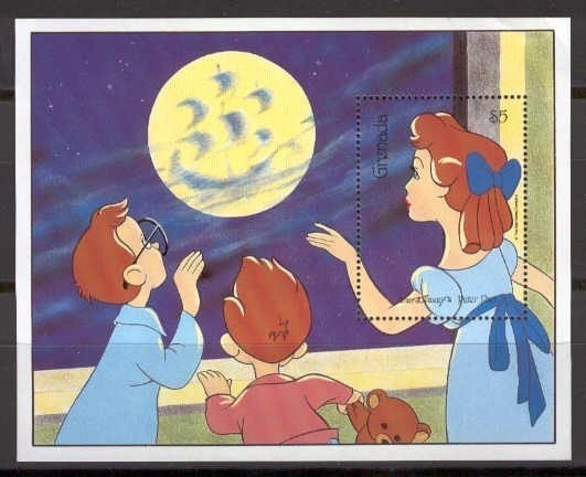 Grenada 1987 Cartoon, Disney, Peter Pan, perf. sheet, MNH AD.042