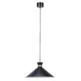 Cumpara ieftin Pendul forma palnie Apennin, negru, 1xE27, design modern, finisaj mat