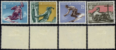 Liechtenstein 1955 Sport Ski Mi.334-337 MLH AM.416 foto