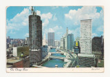US1 - Carte Postala - USA - The Chicago river , circulata 1978, Fotografie