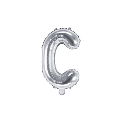 Balon Folie Litera C Argintiu, 35 cm foto