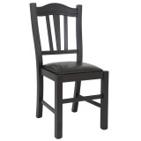 Scaun Silvana - cadru wenge - imitatie piele - diverse culori - Crem 21834