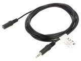 Cablu Jack 3,5mm 3pin soclu-mufă 3m negru, Lanberg