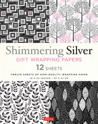 Shimmering Silver Gift Wrapping Papers: 12 Sheets of High-Quality 18 X 24&amp;quot;&amp;quot; (45 X 61 CM) Wrapping Paper foto