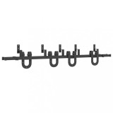 Cumpara ieftin Set feronerie pentru usi glisante, negru, 200 cm, otel