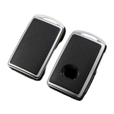 Husa Cheie Compatibila cu Mazda CX30, Smartkey, 3 Butoane, Tpu, Aspect Piele, Gri