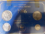 Seria completata monede - Sweden 1986