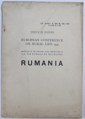 EUROPEAN CONFERENCE ON RURAL LIFE 1939 - MONOGRAPH BY THE RUMANIAN SOCIAL SERVICE BASED ON &amp;quot; LA VIE RURALE EN ROUMANIE &amp;quot; , 1939 foto