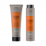 Set pentru par aramiu, Lakme, Saffron Cooper Shampoo 300ml + Mask 250ml