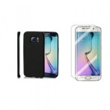 Pachet husa pentru Samsung Galaxy S6 Edge Slim Antisoc Black cu folie de protectie gratis, MyStyle