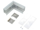 Conector 90&deg; Aluminiu Anodat Argintiu VARIO30-05