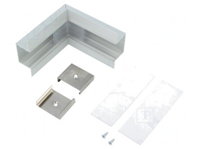 Conector 90&amp;deg; Aluminiu Anodat Argintiu VARIO30-05 foto