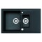 Chiuveta de bucatarie Pyramis Pyragranite Studio 78x48 1 1/2B 1D Negru
