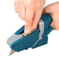 Instrument Manual pentru Bricolaj, Ruleta Incorporata, Taiere Gips si Carton, 23x7 cm, Albastru