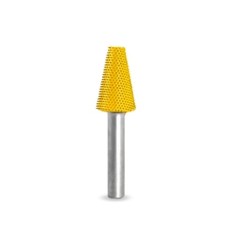 Biax sculptura lemn SABURR Cap conic taiat 13 mm - 6 mm, Granulatie Saburr FINA - GALBENA