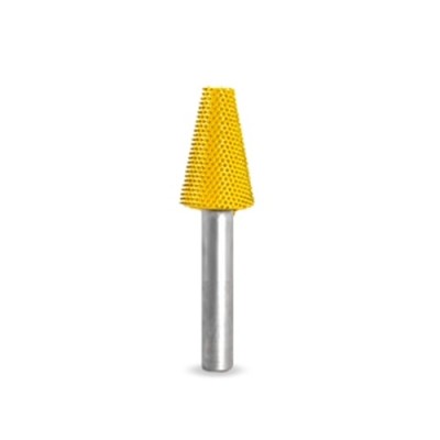 Biax sculptura lemn SABURR Cap conic taiat 13 mm - 6 mm, Granulatie Saburr FINA - GALBENA foto