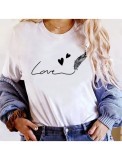 Cumpara ieftin Tricou Dama Alb Love - M(38)