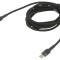 Cablu USB C 2m negru textil 60W