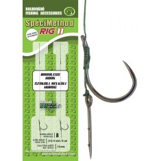 Haldorado - SpeciMethod Rig11 cu fir textil, tepusa 10mm / carlig 8 fara barbeta - 2 bucati/set