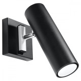 Lampă De Perete Direzione Negru Oțel 1 Bec Tub Modern De Interior