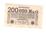 Bancnota Bermania 200000 mark/marci 9 august 1923, unifata, stare buna