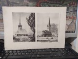 Biserica din Broaște, Bihor; Biserica din Buzești, Satu Mare, planșă alb negru, circa 1929