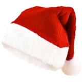 Palarie Mos Craciun Festiva, Accesoriu Craciun, Material Plusat, Rosu/Alb, Unisex, Adulti/Copii