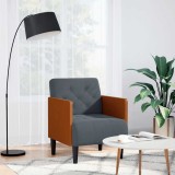vidaXL Canapea fotoliu cu cotiere gri &icirc;nchis 55 cm catifea