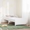 vidaXL Cadru de pat cu saltea cu headboard Alb 80 x 200 cm 3385959