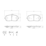 Placute frana Mercedes Clasa A (W177) 03.18-, Clasa A Sedan (V177) 09.18-, B-Class Sports Tourer (W247) 12.18-, Cla (C118) 03.19-, Cla Shooting Brake