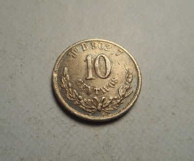 Mexic 10 Centavos 1874 Piesa Frumoasa foto